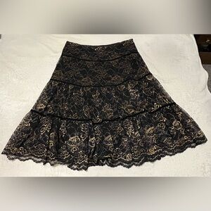 Ralph Lauren women’s lined black/ gold lace shirt size 14